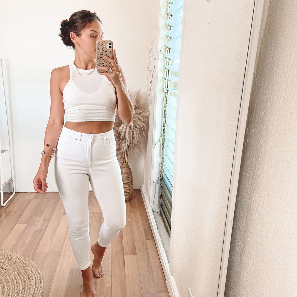 Everlane The Curvy Cheeky Jeans size 28 White